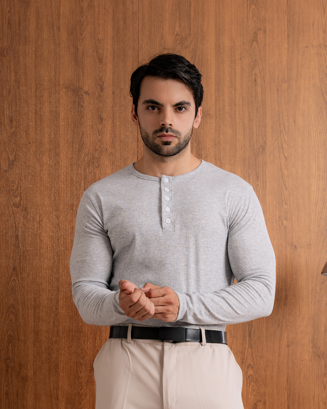 T-SHIRT HENLEY M/L