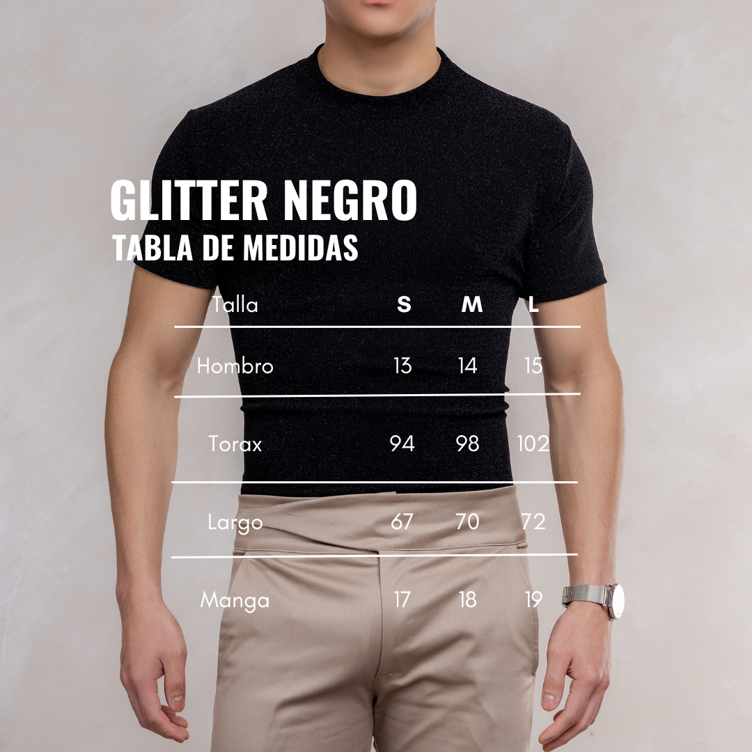 T-SHIRT GLITTER BLACK