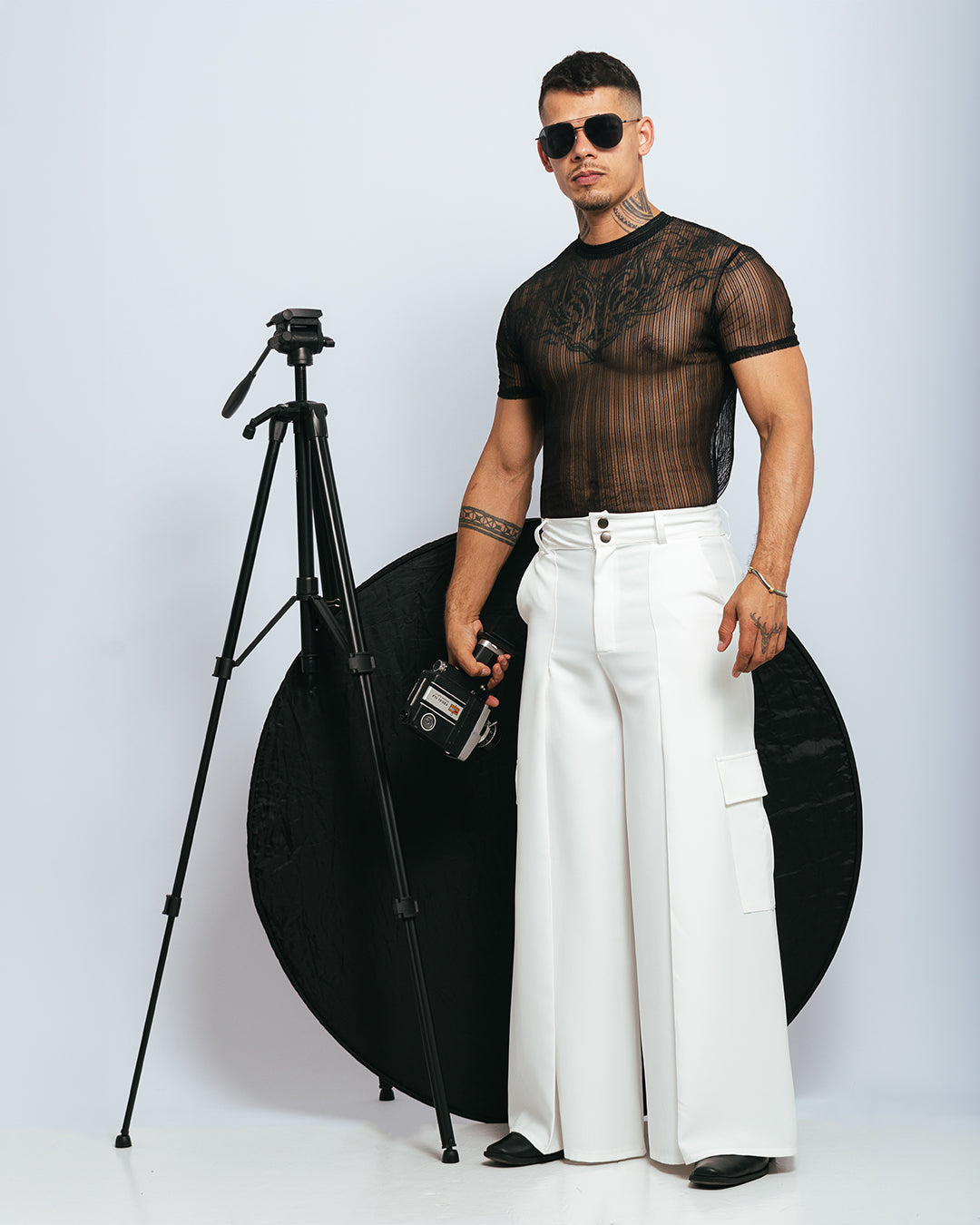 PANTALÓN BAGGY CARGO - BLANCO