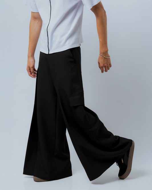 PANTALÓN BAGGY CARGO - NEGRO