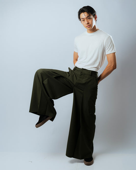 PANTALÓN BAGGY CARGO - VERDE
