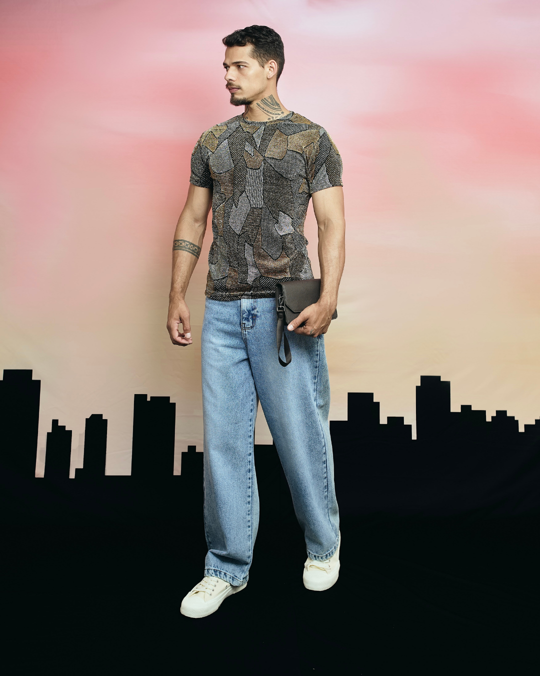 T-SHIRT TRIBAL GREY