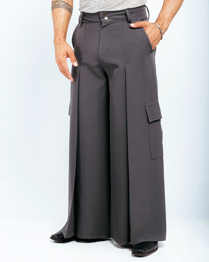 PANTALÓN BAGGY CARGO - PLOMO