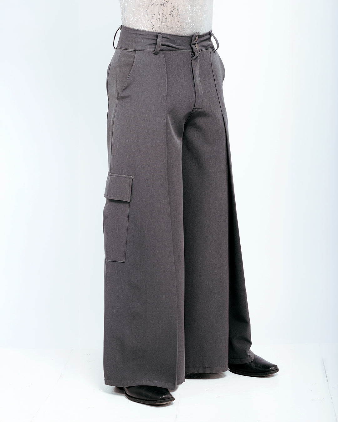 PANTALÓN BAGGY CARGO - PLOMO