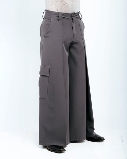 PANTALÓN BAGGY CARGO - PLOMO