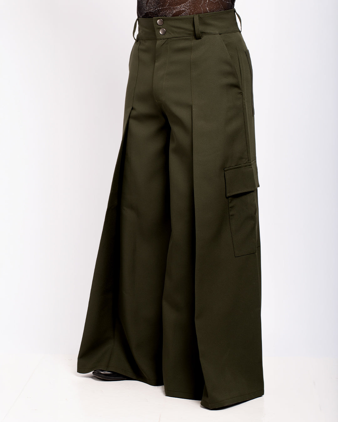 PANTALÓN BAGGY CARGO - VERDE