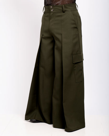 PANTALÓN BAGGY CARGO - VERDE