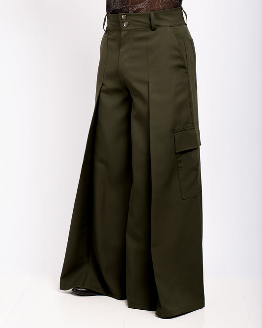 PANTALÓN BAGGY CARGO - VERDE