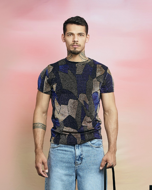 T-SHIRT TRIBAL BLUE