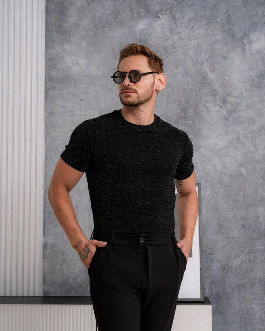 T-SHIRT GLITTER BLACK