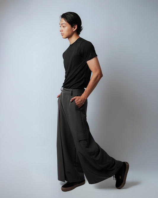 PANTALÓN BAGGY CARGO - PLOMO