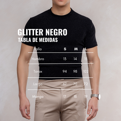 T-SHIRT GLITTER BLACK