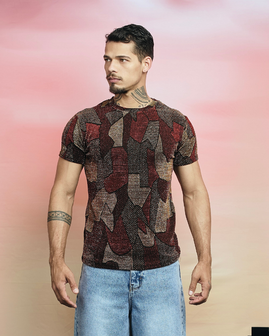 T-SHIRT TRIBAL RED