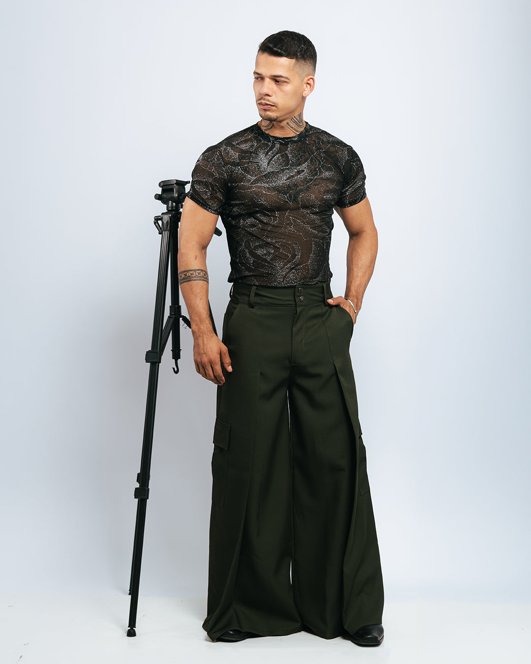 PANTALÓN BAGGY CARGO - VERDE