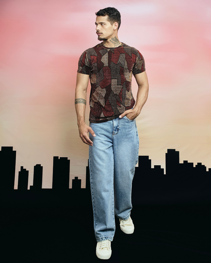 T-SHIRT TRIBAL RED