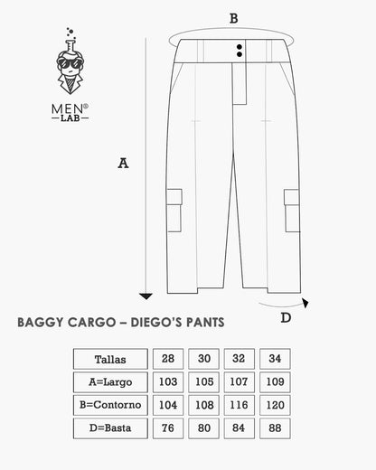 PANTALÓN BAGGY CARGO - BLANCO